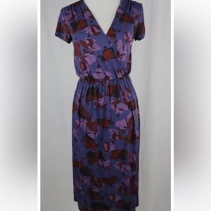 ModCloth midi dress- stars, floral, Halloween fall- L